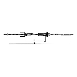 AL-KO Bowdenzge aushngbar Glocke 25,5mm ab Bj. 1/89, RB 3082/3062 HL 500 mm / GL 760 mm