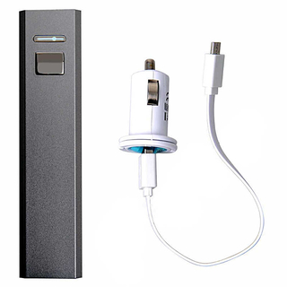 Powerbank 12/24V 2600 mAh Ladekabel USB/Mini USB