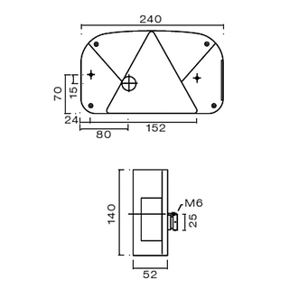 Multipoint II 5-polig rechts Schluss- Brems-, Blink- RFS KZL Bajonettanschluss
