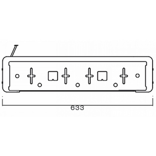 Kennzeichenhalter mit 0,8 m Kabel, inkl. Kennzeichenleuchten LED