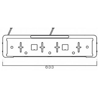 Kennzeichenhalter mit 0,8 m Kabel, inkl. Kennzeichenleuchten LED + 3.B